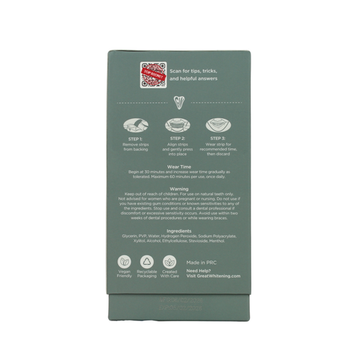 Hydrogen Peroxide Whitening Strips